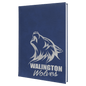 7" x 9 3/4" Blue/Silver Laserable Leatherette Sketch Book with Unlined Notepad (Sold by Case of 4)