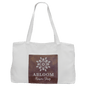 19" x 12" White Bag with 5" Rustic/Silver Laserable Leatherette Gusset (Sold by Case of 10)