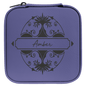4" X 4" Purple/Black Laserable Leatherette Travel Jewelry Box with Black Lining (Sold by Case of 6)