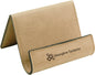 3 1/2" x 2 1/2" Light Brown Laserable Leatherette Holder Easel (Sold by Case of 6)
