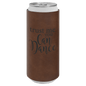 Dark Brown Laserable Leatherette Slim Beverage Holder (Sold by Case of 25)