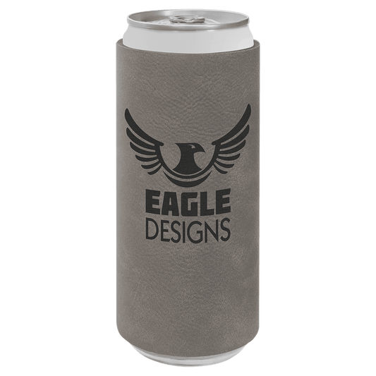 Gray Laserable Leatherette Slim Beverage Holder (Sold by Case of 25)