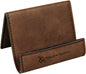 3 1/2" x 2 1/2" Dark Brown Laserable Leatherette Holder Easel (Sold by Case of 6)