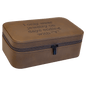 7 1/2" X 4 1/2" Dark Brown Laserable Leatherette Jewelry Box (Sold by Case of 6)