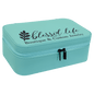 7 1/2" X 4 1/2" Teal Laserable Leatherette Jewelry Box (Sold by Case of 6)