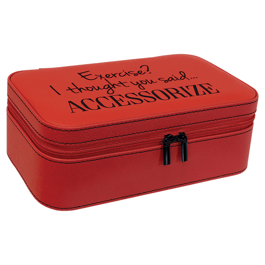 7 1/2" X 4 1/2" Red Laserable Leatherette Jewelry Box (Sold by Case of 6)