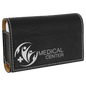 4 3/4" x 3 1/8" Black/Silver Laserable Leatherette  Pill Box (Sold by Case of 10)