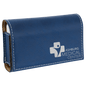4 3/4" x 3 1/8" Blue/Silver Laserable Leatherette  Pill Box (Sold by Case of 10)