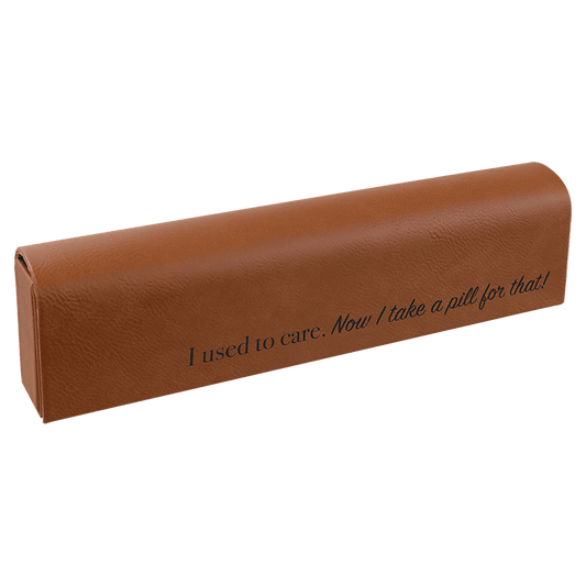 9 3/4" x 2 1/2" Rawhide Laserable Leatherette Pill Box (Sold by Case of 10)