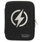8 1/2" x 6" x 1 3/4" Black/Silver Leatherette Cord Case (Sold by Case of 6)