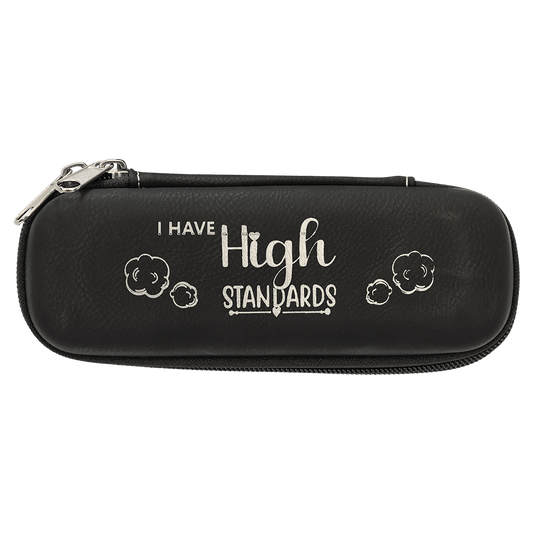 7" x 2 1/2" x 1 3/4" Black/Silver Smoke Case (Sold by Case of 6)