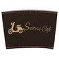 3" Black/Gold Laserable Leatherette Mug Sleeve (Sold by Case of 25)