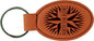 3" x 1 3/4" Rawhide Laserable Leatherette Oval Keychain (Sold by Case of 50)