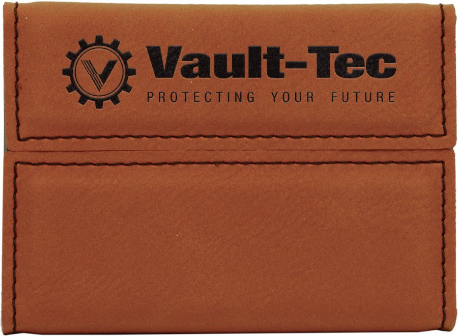 3 3/4" x 2 3/4" Rawhide Laserable Leatherette Hard Business Card Holder (Sold by Case of 10)