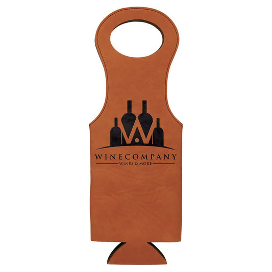 Rawhide Laserable Leatherette Wine Bag (Sold by Case of 10)