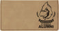 6 3/4" x 3 1/2" Light Brown Laserable Leatherette Checkbook Cover (Sold by Case of 10)
