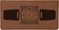 6 3/4" x 3 1/2" Dark Brown Laserable Leatherette Checkbook Cover (Sold by Case of 10)