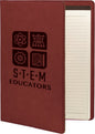 9 1/2" x 12" Rose Laserable Leatherette Portfolio with Notepad (Sold by Case of 4)