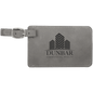 4 1/4" x 2 3/4" Gray Laserable Leatherette Luggage Tag (Sold by Case of 10)