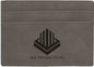 4" x 2 3/4" Gray Laserable Leatherette Wallet Clip (Sold by Case of 10)