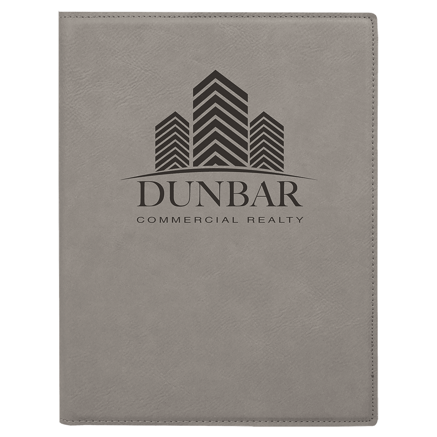 7" x 9" Gray Laserable Leatherette Small Portfolio with Notepad (Sold by Case of 4)