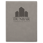 7" x 9" Gray Laserable Leatherette Small Portfolio with Notepad (Sold by Case of 4)