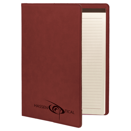 7" x 9" Rose Laserable Leatherette Small Portfolio with Notepad (Sold by Case of 4)
