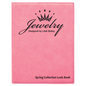 7" x 9" Pink Laserable Leatherette Small Portfolio with Notepad (Sold by Case of 4)