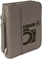 6 3/4" x 9 1/4" Gray Leatherette Book/Bible Cover with Handle & Zipper (Sold by Case of 6)