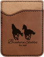 Dark Brown Laserable Leatherette Phone Wallet (Sold by Case of 25)