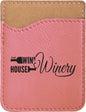 Pink Laserable Leatherette Phone Wallet (Sold by Case of 25)