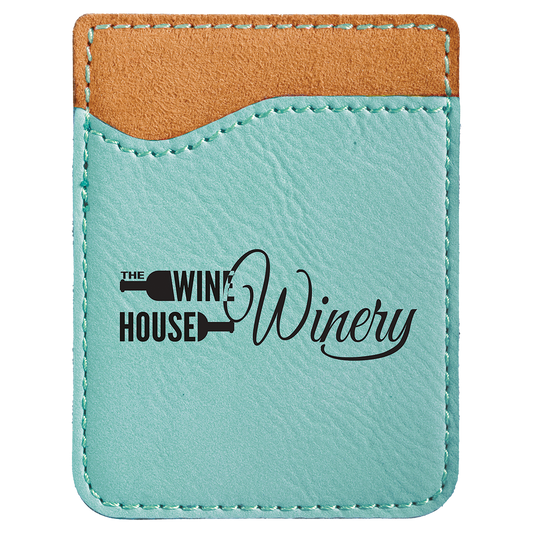 Teal Laserable Leatherette Phone Wallet (Sold by Case of 25)