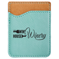 Teal Laserable Leatherette Phone Wallet (Sold by Case of 25)