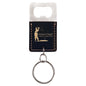 Rectangle Black/Gold Laserable Leatherette Bottle Opener Keychain (Sold by Case of 25)
