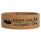 9 1/2" x 1" Light Brown Laserable Leatherette Cuff Bracelet (Sold by Case of 10)