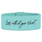 9 1/2" x 1" Teal Laserable Leatherette Cuff Bracelet (Sold by Case of 10)