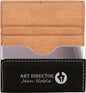 3 3/4" x 2 3/4" Black/Silver Laserable Leatherette Hard Business Card Holder (Sold by Case of 10)