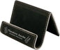 3 1/2" x 2 1/2" Black/Silver Laserable Leatherette Holder Easel (Sold by Case of 6)
