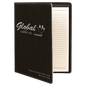 9 1/2" x 12" Black/Silver Laserable Leatherette Portfolio with Notepad (Sold by Case of 4)