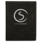 7" x 9" Black/Silver Laserable Leatherette Small Portfolio with Notepad (Sold by Case of 4)