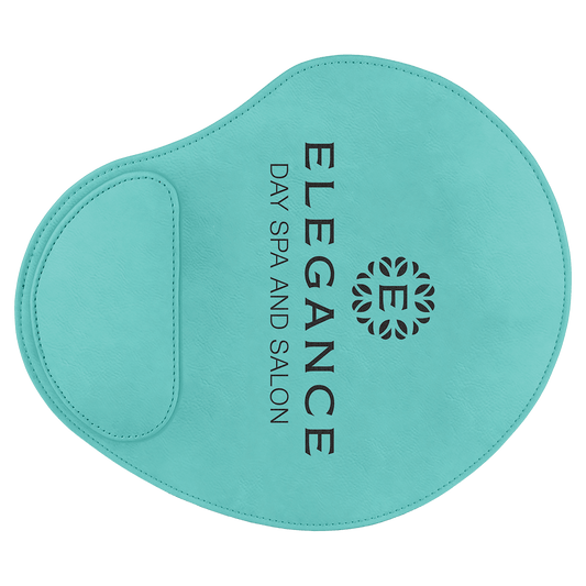 9" x 10 1/4" Teal Laserable Leatherette Mouse Pad (Sold by Case of 6)