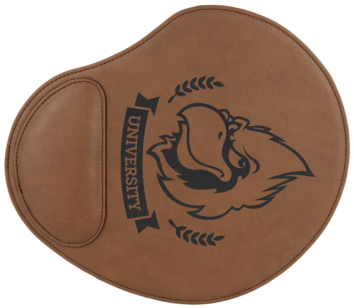 9" x 10 1/4" Dark Brown Laserable Leatherette Mouse Pad (Sold by Case of 6)