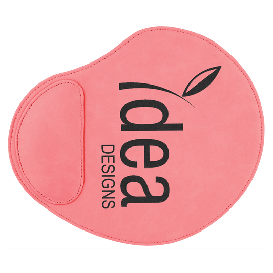 9" x 10 1/4" Pink Laserable Leatherette Mouse Pad (Sold by Case of 6)
