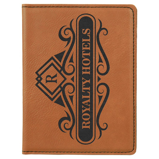 4 1/4" x 5 1/2" Rawhide Laserable Leatherette Passport Holder (Sold by Case of 6)