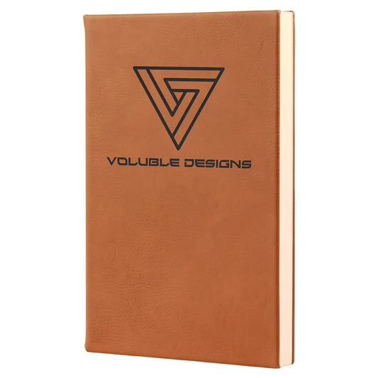 5 1/4" x 8 1/4" Rawhide Laserable Leatherette Journal with Lined Notepad (Sold by Case of 4)
