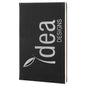 5 1/4" x 8 1/4" Black/Silver Laserable Leatherette Journal with Lined Notepad (Sold by Case of 4)