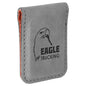 1 3/4" x 2 1/2" Gray Laserable Leatherette Money Clip (Sold by Case of 10)