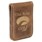 1 3/4" x 2 1/2" Rustic/Gold Laserable Leatherette Money Clip (Sold by Case of 10)