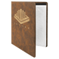 9 1/2" x 12" Rustic/Gold Laserable Leatherette Portfolio with Notepad (Sold by Case of 4)