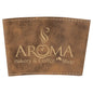 3" Rustic/Gold Laserable Leatherette Mug Sleeve (Sold by Case of 25)